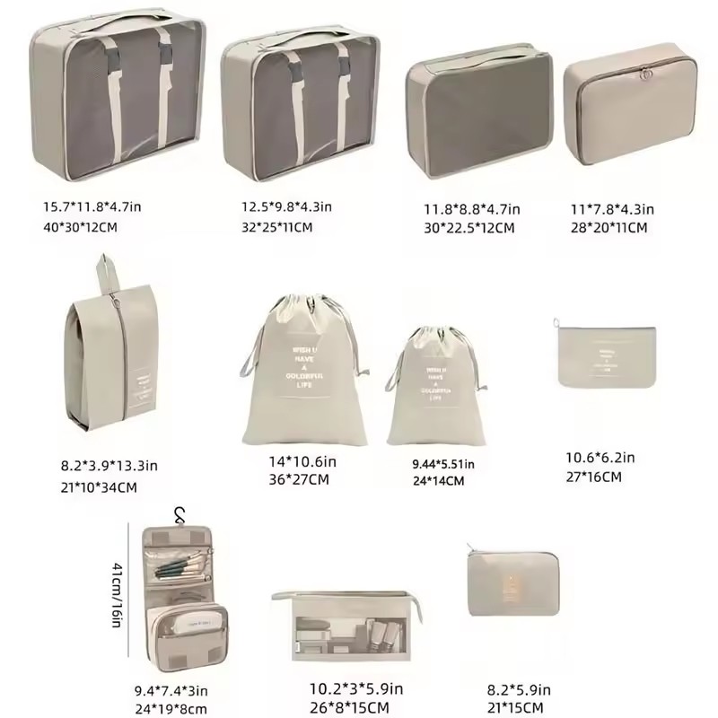 Travel Storage Bags Set 7/8/9/ - Travel Packing Cube 评论和价格