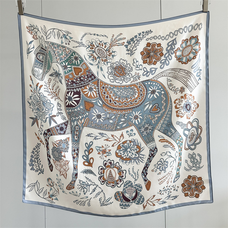 Horse Print Women 90CM Bandana - Travel Accessories To Gift 评论和价格
