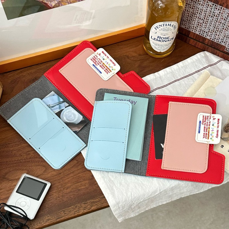 Ins Color Block Passport Holde - Travel Accessories Pouch For Men 评论和价格