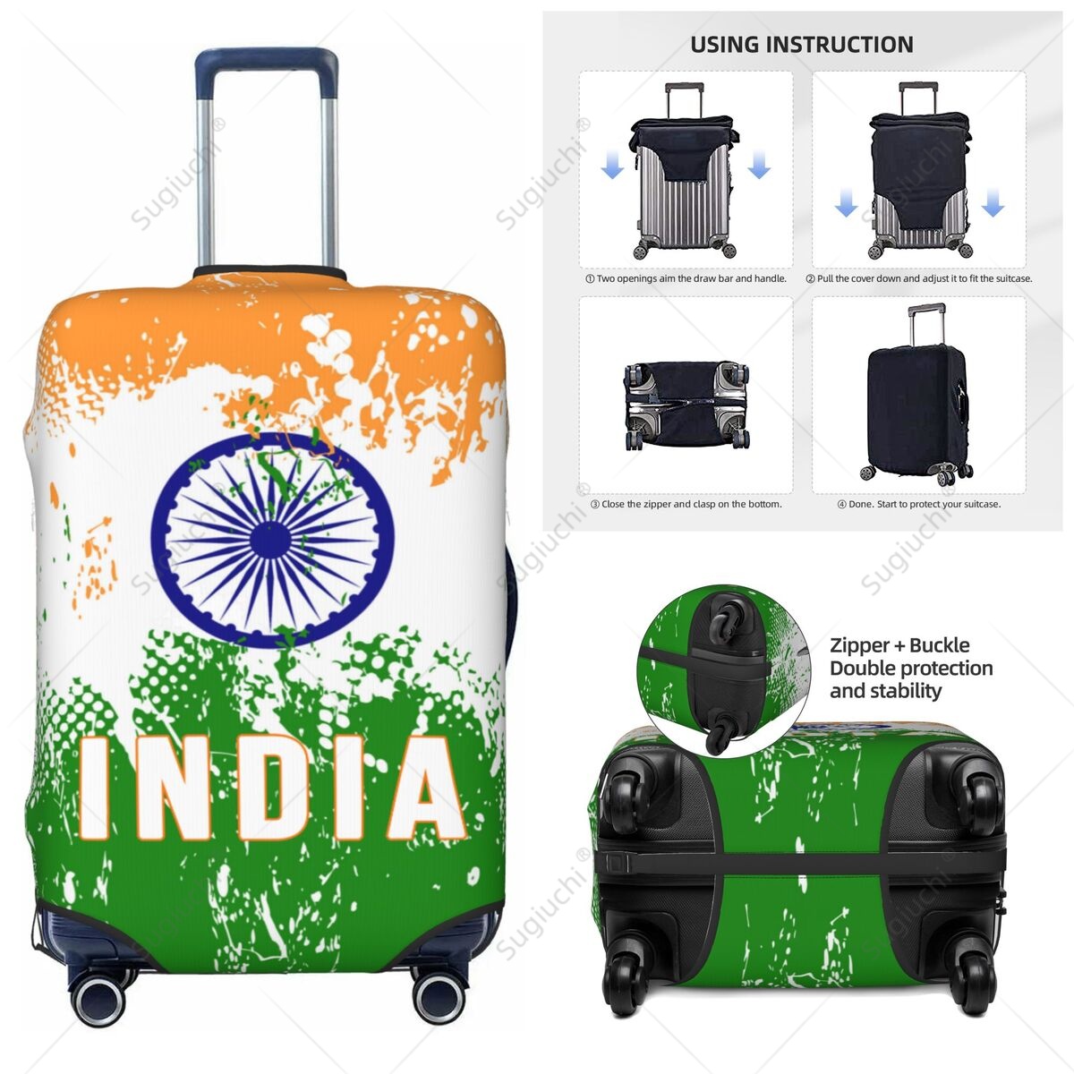 India Flag Luggage Cover Suitc - Travel Accessories India 评论和价格