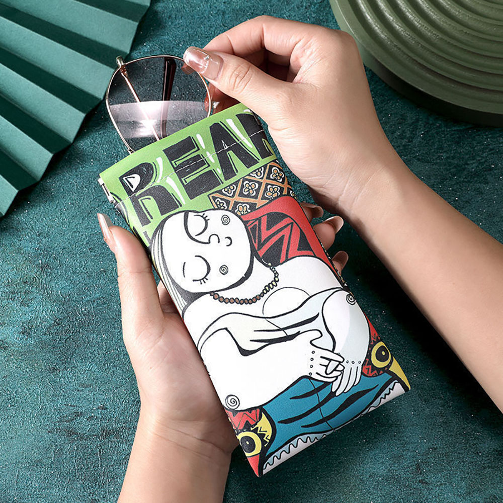 Cartoon Sunglasses Case PU Lea - Travel Accessories Pouch For Men 评论和价格