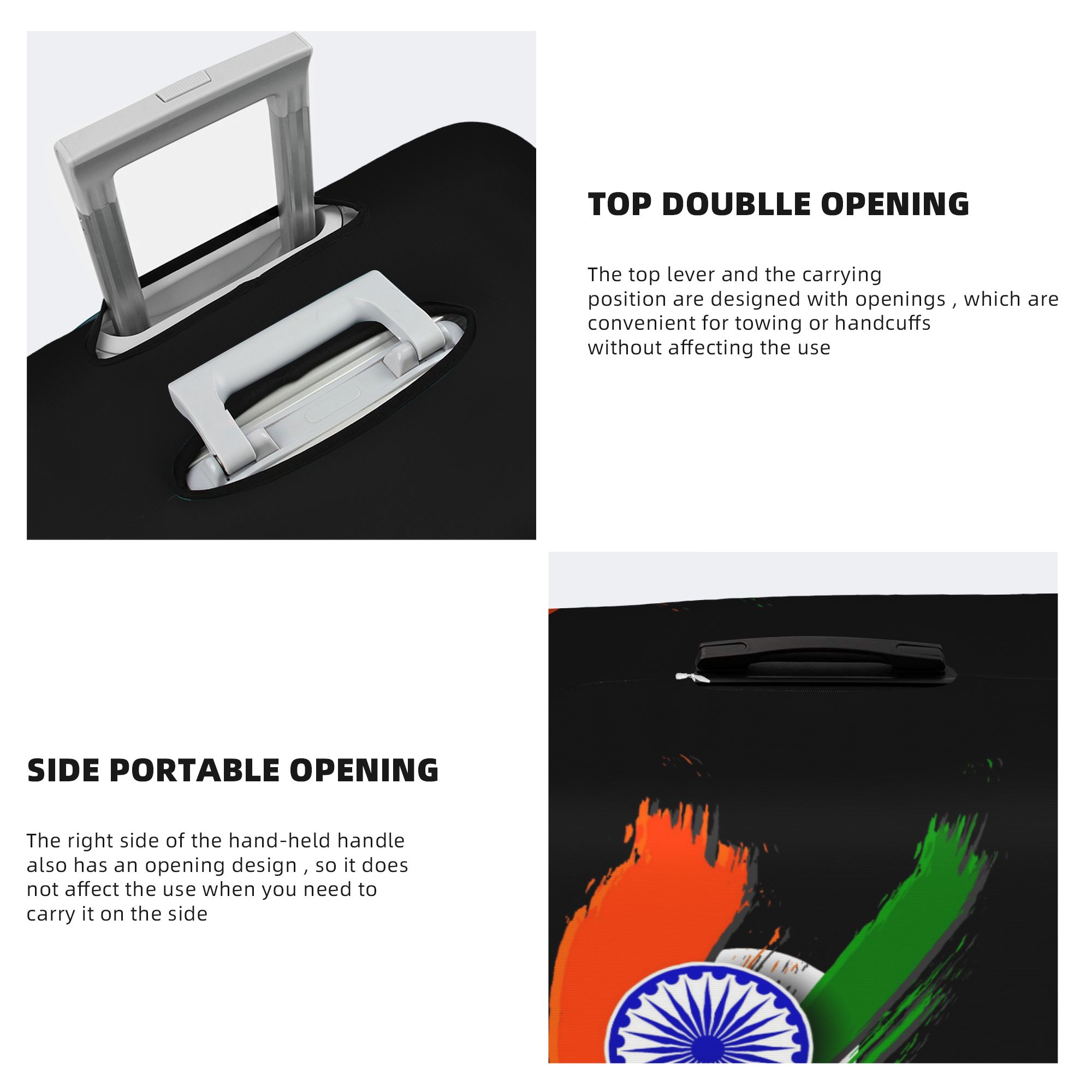 Flag Of Indias Suitcase Cover  - Travel Accessories India 评论和价格