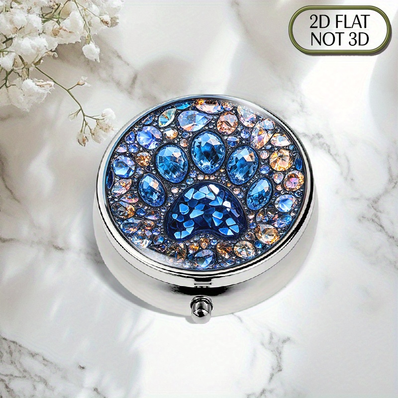 A flat, portable, round metal  - Travel Related Accessories 评论和价格