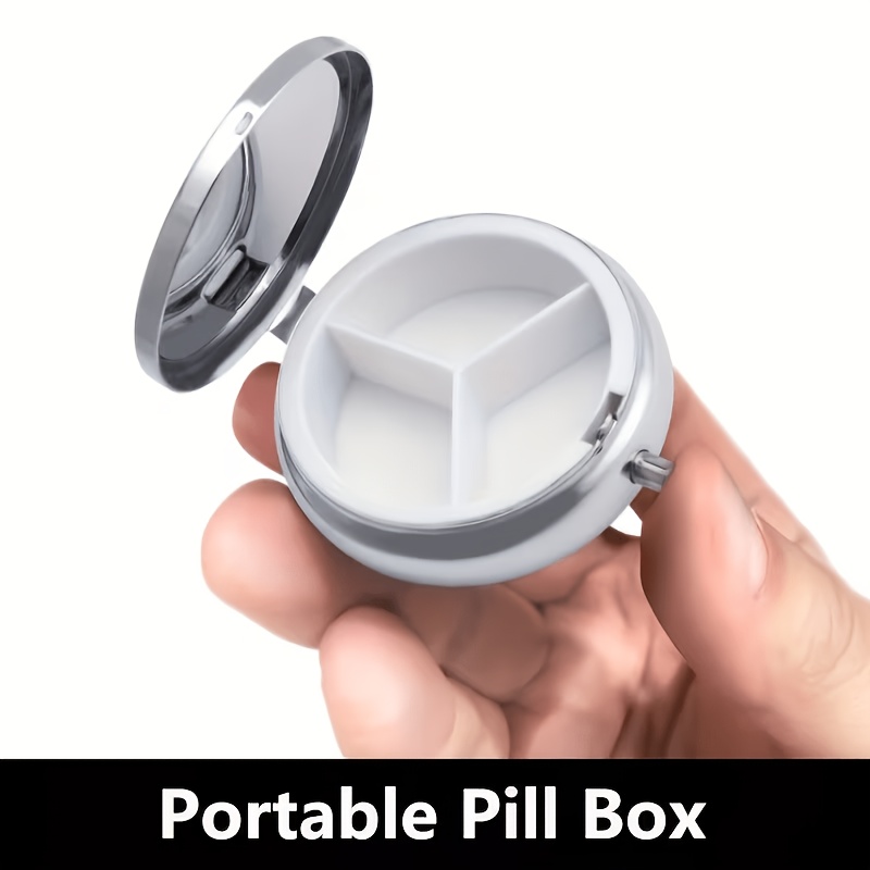 A flat, portable, round metal  - Travel Related Accessories 评论和价格