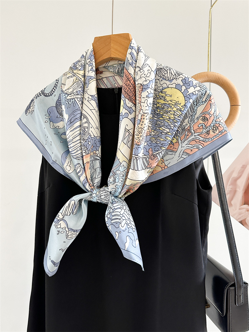 12MM Satin Silk Scarf Women 90 - Travel Accessories To Gift 评论和价格