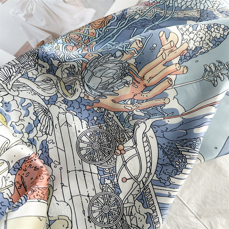 12MM Satin Silk Scarf Women 90 - Travel Accessories To Gift 评论和价格