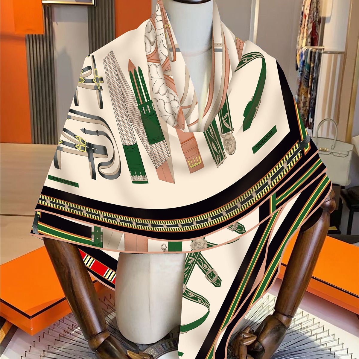 Faux Silk Wool Warm Scarf Wome - Travel Accessories To Gift 评论和价格