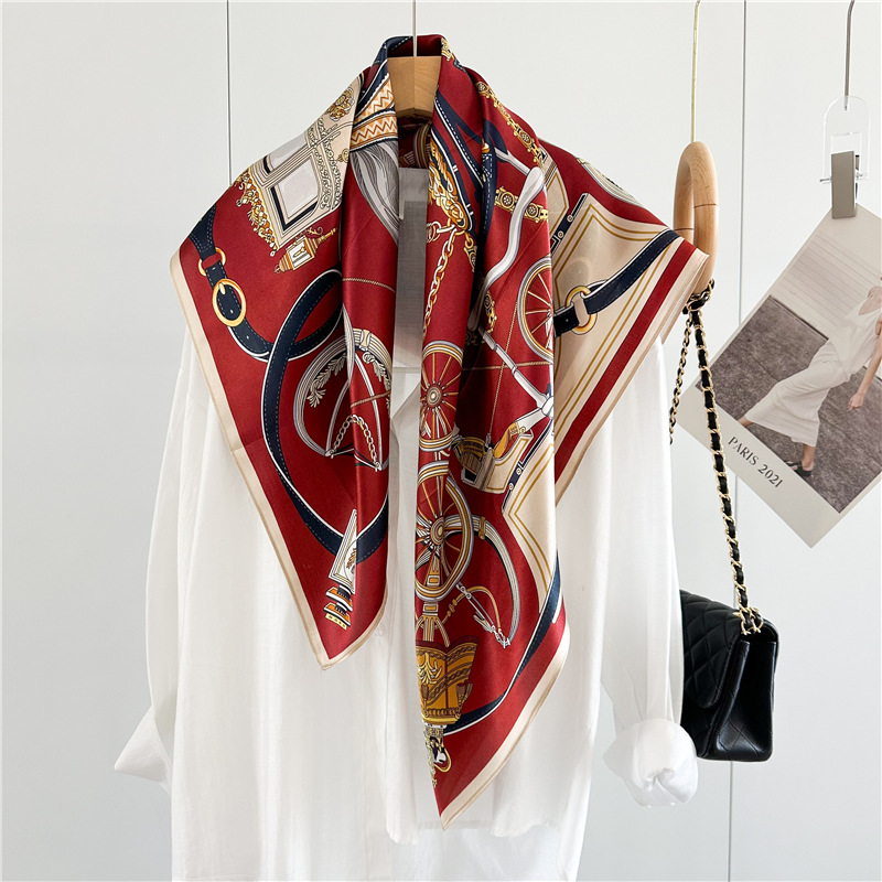12MM Soft Silk Scarf Women 90C - Travel Accessories To Gift 评论和价格