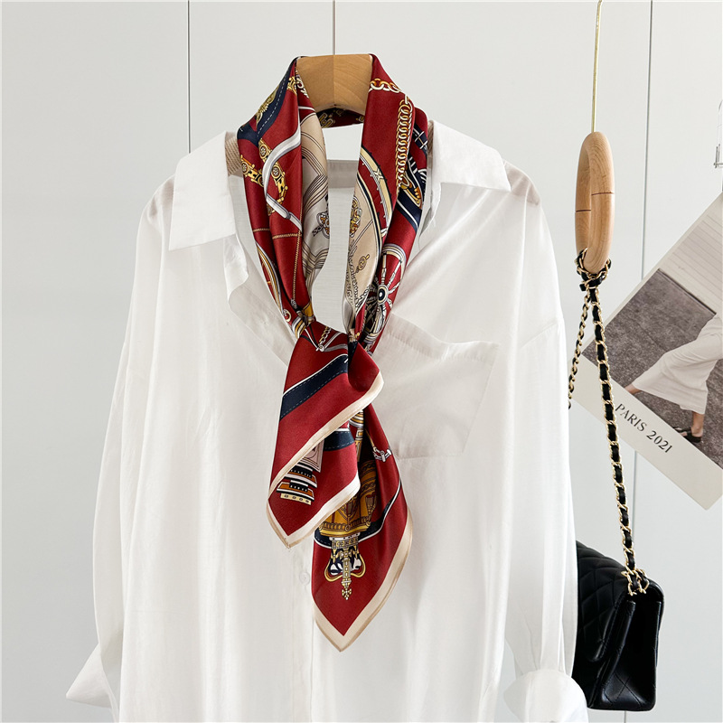 12MM Soft Silk Scarf Women 90C - Travel Accessories To Gift 评论和价格