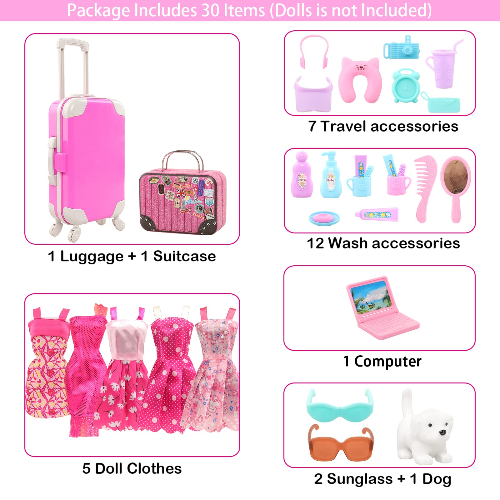 BARWA 30 Pcs 11.5 lnch Travel  - Travel Accessories Europe 评论和价格