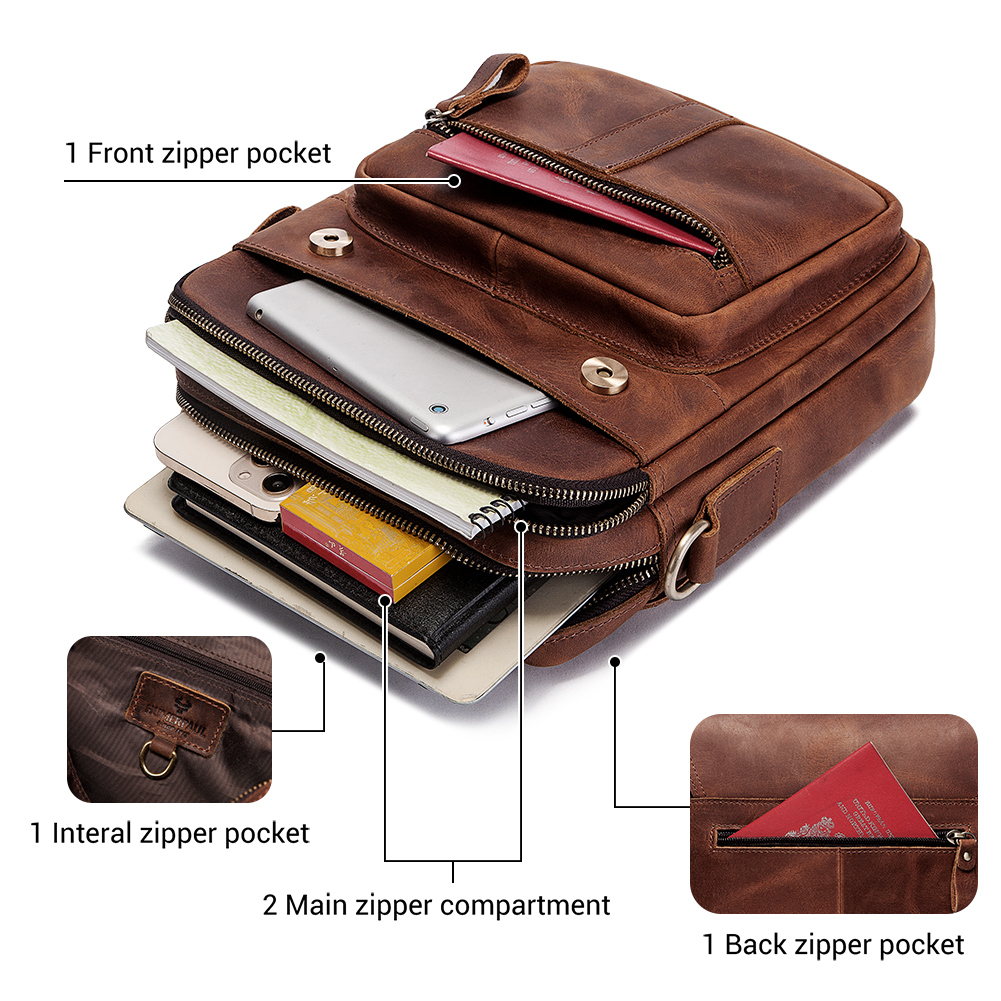 HUMERPAUL Genuine Leather Men' - Travel Accessories Tech 评论和价格