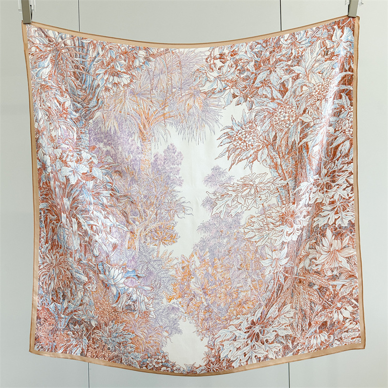Soft Silk Scarf Women Square B - Travel Accessories To Gift 评论和价格