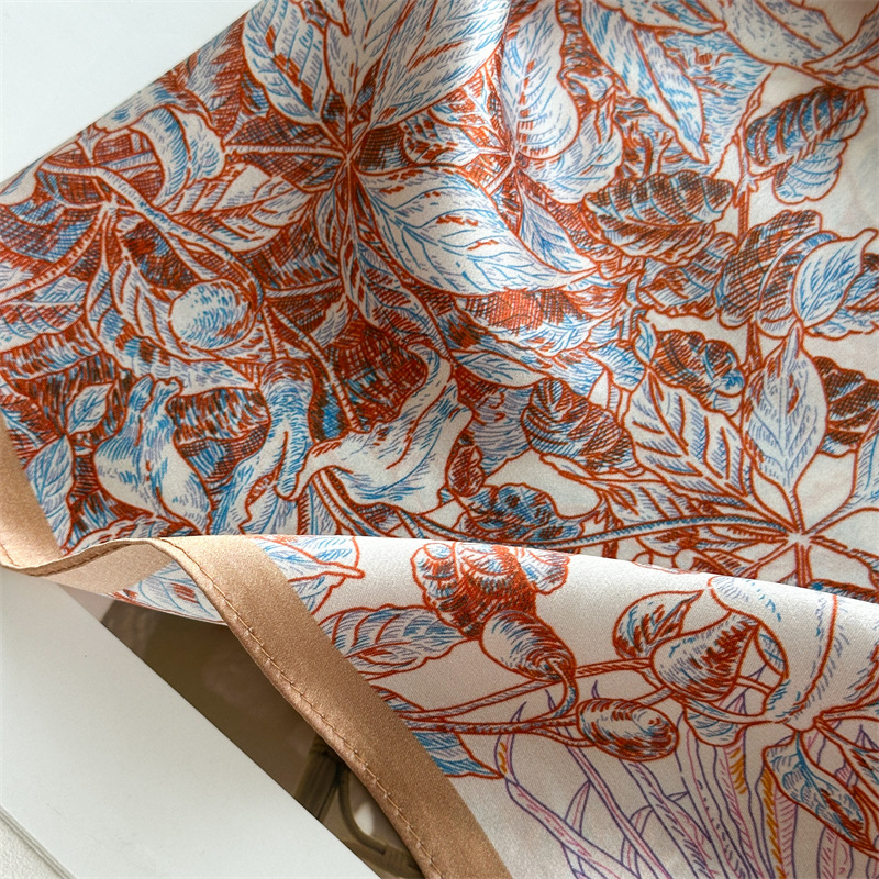 Soft Silk Scarf Women Square B - Travel Accessories To Gift 评论和价格