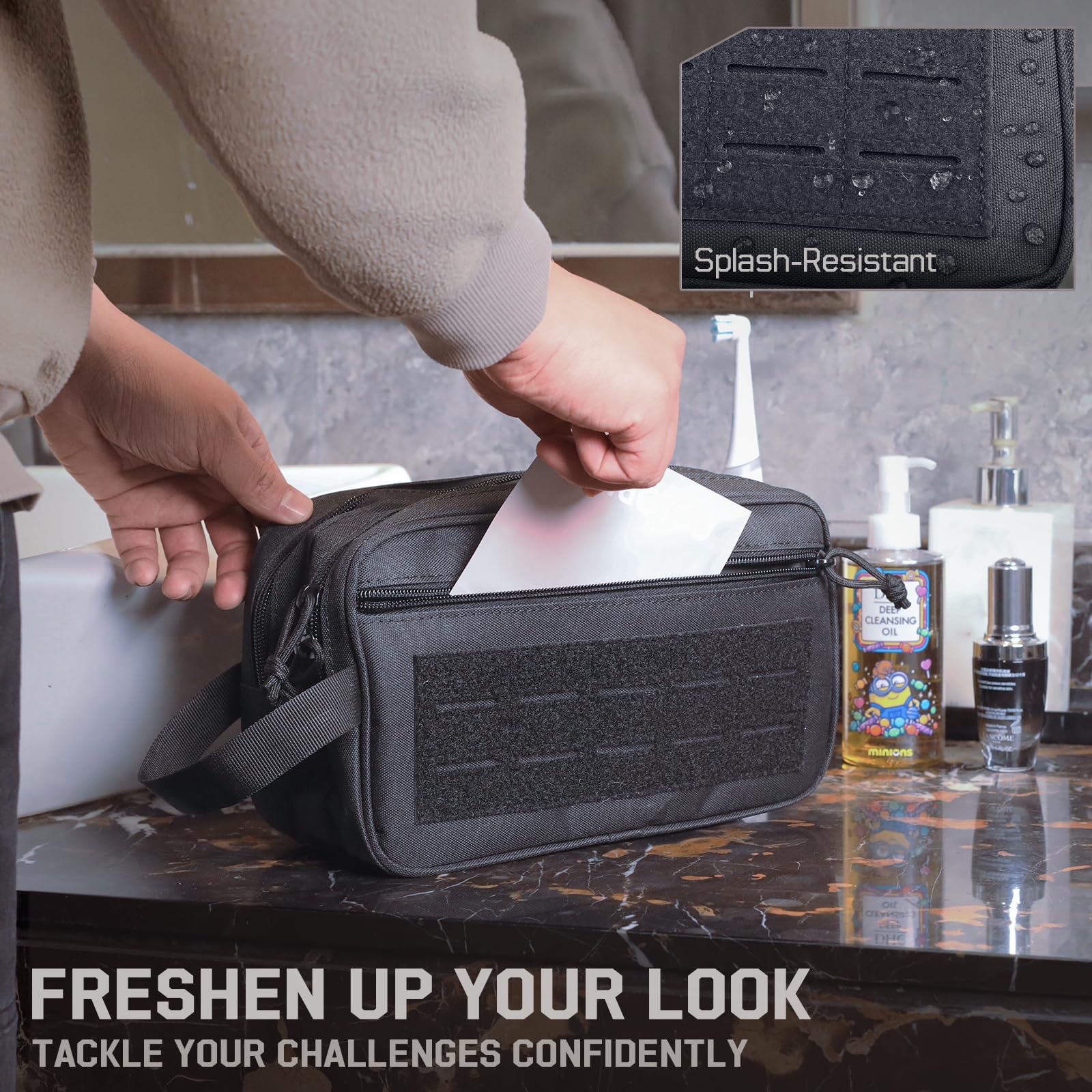 Tactical Toiletry Bag for Men, - Travel Accessories Pouch For Men 评论和价格
