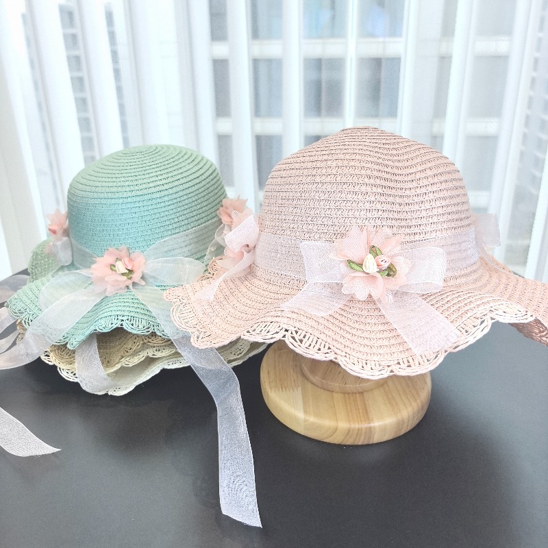 Girls 2pcs Straw Hat Solid Col - Travel Accessories For 10 Year Old Girl 评论和价格