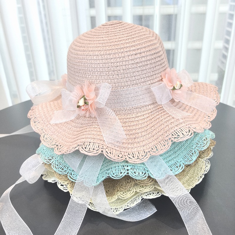 Girls 2pcs Straw Hat Solid Col - Travel Accessories For 10 Year Old Girl 评论和价格