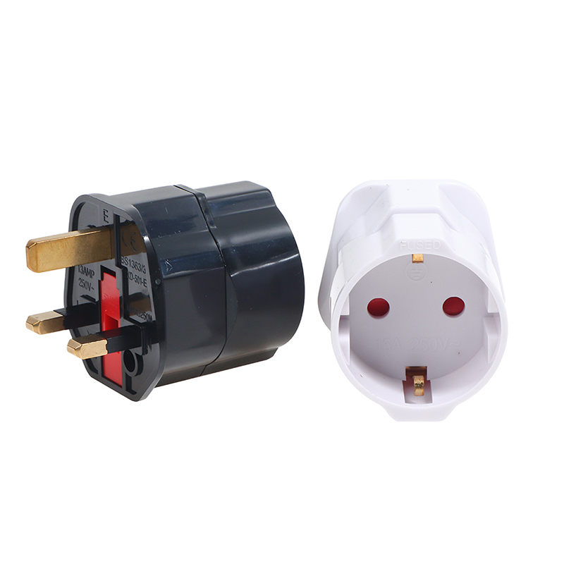 1Pc EU Euro 2 Pin To UK 3 Pin  - Travel Accessories Europe 评论和价格